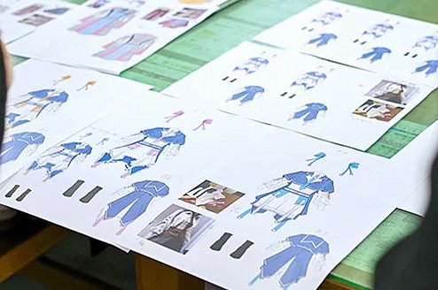 Style Coreテクニカル科の学生が描いたアーティスト衣装のデザイン画